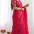 New trendy latest  pink shimmer saree with matching embroidered blouse