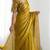 New trendy latest  gold shimmer saree with matching embroidered blouse