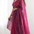 New trendy latest  wine shimmer saree with matching embroidered blouse