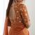 New trendy latest  orange shimmer saree with matching embroidered blouse