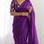 New trendy latest  purple shimmer saree with matching embroidered blouse