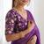 New trendy latest  purple shimmer saree with matching embroidered blouse
