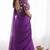 New trendy latest  purple shimmer saree with matching embroidered blouse