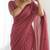 New trendy elegant peach solid saree with embellished blouse