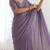 New trendy elegant lavendar solid saree with embellished blouse