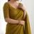 New trendy elegant gold solid saree with embellished blouse
