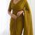 New trendy elegant gold solid saree with embellished blouse