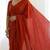New trendy elegant orange solid saree with embellished blouse