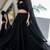 Black Georgette Chikankari Lehenga Blouse Duppatta Set