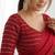 New trendy elegant red solid saree with embellished blouse