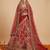 red silk embroidered lehenga choli