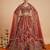 red silk embroidered lehenga choli
