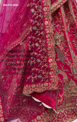 pink silk embroidered lehenga choli 4