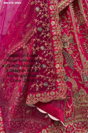 pink silk embroidered lehenga choli