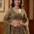olive net embroidered lehenga choli