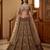 beige net embroidered lehenga choli