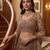 beige net embroidered lehenga choli