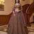 mauve net embroidered lehenga choli