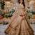 light gold silk blend embroidered lehenga choli