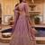 mauve silk blend embroidered lehenga choli