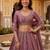 mauve silk blend embroidered lehenga choli