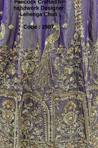 lavender silk blend embroidered lehenga choli