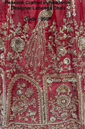 pink silk blend embroidered lehenga choli