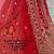 red silk blend embroidered lehenga choli