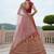 red silk blend embroidered lehenga choli