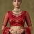 dark red net embroidered lehenga choli