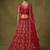 dark red net embroidered lehenga choli