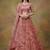 pink net embroidered lehenga choli