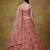 pink net embroidered lehenga choli