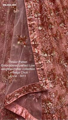 pink net embroidered lehenga choli 4