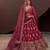 rani pink silk blend embroidered lehenga choli