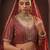red silk blend embroidered lehenga choli