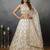 cream net embroidered lehenga choli