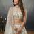 cream net embroidered lehenga choli