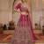 pink silk embroidered lehenga choli
