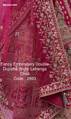 pink silk embroidered lehenga choli 4