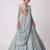sky blue silk blend embroidered  lehenga choli