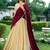 cream art silk printed Onam lehenga choli