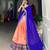 peach art silk printed Onam lehenga choli