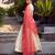 cream jacquard plain Onam lehenga choli