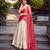 cream jacquard plain Onam lehenga choli