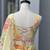 light lemon organza printed  lehenga choli with free size upto 42