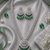 Rhodium finish grand bridal american diamond necklace set