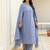 Elegant blue chikankari cotton suit set with dupatta