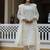 Elegant off white chikankari cotton suit set with dupatta