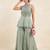 Mint green fandy crush beads work sharara palazzo set